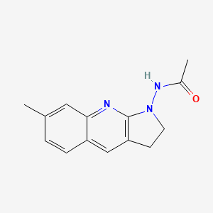 molecular formula C14H15N3O B12122284 N-(7-methyl-2,3-dihydro-1H-pyrrolo[2,3-b]quinolin-1-yl)acetamide 