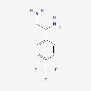 molecular formula C9H11F3N2 B12122313 1-[4-(Trifluoromethyl)phenyl]ethane-1,2-diamine 