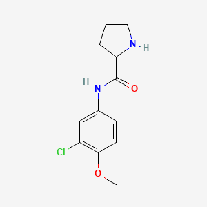 molecular formula C12H15ClN2O2 B12122320 N-(3-chloro-4-methoxyphenyl)prolinamide CAS No. 1101852-33-8