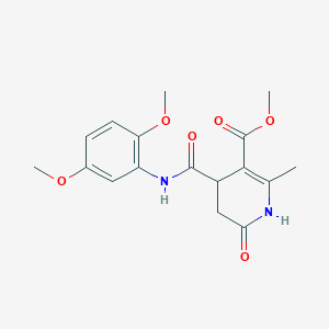 molecular formula C17H20N2O6 B12122349 Methyl 4-[(2,5-dimethoxyphenyl)carbamoyl]-6-hydroxy-2-methyl-4,5-dihydropyridine-3-carboxylate 