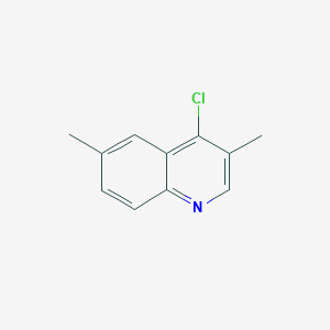molecular formula C11H10ClN B12122377 Quinoline, 4-chloro-3,6-dimethyl- 
