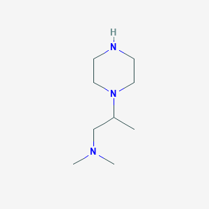 molecular formula C9H21N3 B12122404 N,N-Dimethyl-2-(piperazin-1-yl)propan-1-amine CAS No. 82516-24-3