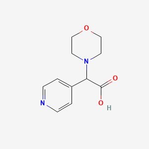molecular formula C11H14N2O3 B12122425 Morpholin-4-yl(pyridin-4-yl)acetic acid 