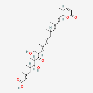 molecular formula C32H46O7 B1212245 Kazusamycin B;CL 1957E 