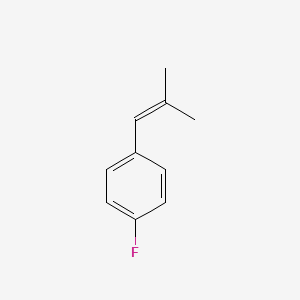 molecular formula C10H11F B12122479 Benzene, 1-fluoro-4-(2-methyl-1-propen-1-yl)- 