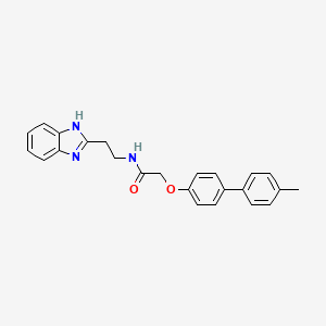 molecular formula C24H23N3O2 B12122492 N-(2-benzimidazol-2-ylethyl)-2-[4-(4-methylphenyl)phenoxy]acetamide 