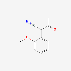 molecular formula C11H11NO2 B12122493 2-(2-Methoxyphenyl)-3-oxobutyronitrile CAS No. 70751-30-3