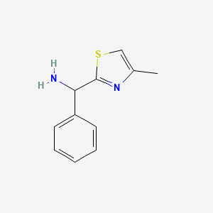 molecular formula C11H12N2S B12122518 (4-Methylthiazol-2-yl)(phenyl)methanamine 