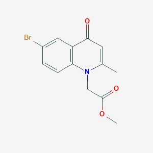 molecular formula C13H12BrNO3 B12122558 Methyl 2-(6-bromo-2-methyl-4-oxoquinolin-1(4H)-yl)acetate 