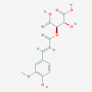 molecular formula C14H14O9 B1212260 trans-Fertaric acid CAS No. 74282-22-7