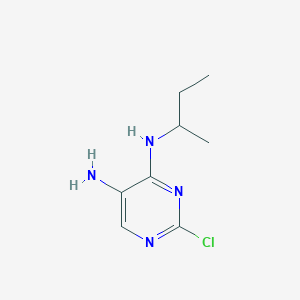 molecular formula C8H13ClN4 B12122607 4,5-Pyrimidinediamine, 2-chloro-N4-(1-methylpropyl)- CAS No. 890094-02-7