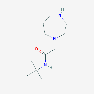 molecular formula C11H23N3O B12122620 N-(tert-butyl)-2-(1,4-diazepan-1-yl)acetamide CAS No. 87055-40-1