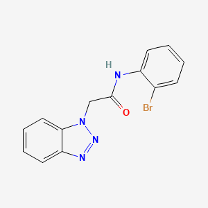 molecular formula C14H11BrN4O B12122640 2-(1H-1,2,3-benzotriazol-1-yl)-N-(2-bromophenyl)acetamide 