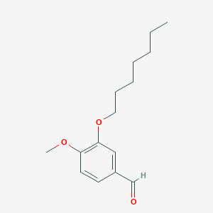 molecular formula C15H22O3 B12122648 Benzaldehyde, 3-(heptyloxy)-4-methoxy- CAS No. 656810-19-4