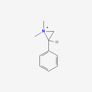 molecular formula C10H14N+ B1212269 N,N-Dimethyl-2-phenylaziridinium CAS No. 2641-72-7