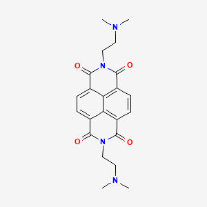 molecular formula C22H24N4O4 B1212280 2,7-Bis(2-(dimethylamino)ethyl)benzo[lmn][3,8]phenanthroline-1,3,6,8(2H,7H)-tetraone CAS No. 22291-04-9