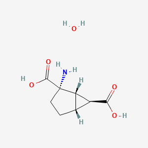 molecular formula C8H13NO5 B1212282 Eglumetad monohydrate CAS No. 209216-09-1