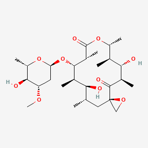 molecular formula C27H46O10 B1212298 L-Oleandrosyl-oleandolide 