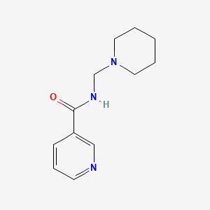 molecular formula C12H17N3O B12123036 N-(piperidin-1-ylmethyl)pyridine-3-carboxamide 
