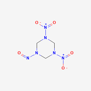 molecular formula C3H6N6O5 B1212304 1,3-Dinitro-5-nitroso-1,3,5-triazinane CAS No. 5755-27-1