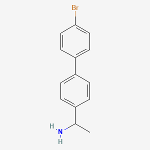 molecular formula C14H14BrN B12123067 1-[4-(4-Bromophenyl)phenyl]ethan-1-amine 