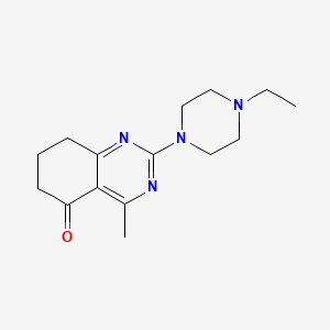 molecular formula C15H22N4O B12123078 2-(4-ethylpiperazin-1-yl)-4-methyl-7,8-dihydroquinazolin-5(6H)-one 