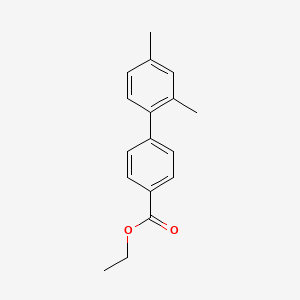 molecular formula C17H18O2 B12123106 Ethyl 4-(2,4-dimethylphenyl)benzoate CAS No. 69299-53-2