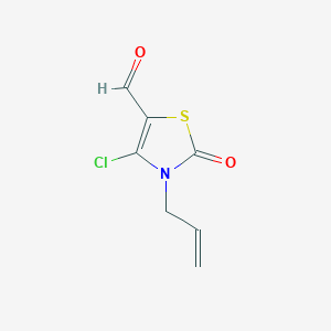 molecular formula C7H6ClNO2S B12123115 4-Chloro-2-oxo-3-(prop-2-en-1-yl)-2,3-dihydro-1,3-thiazole-5-carbaldehyde 