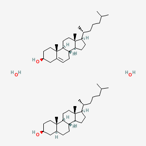 molecular formula C54H98O4 B1212316 Cholesterol-cholestanol dihydrate CAS No. 75056-43-8