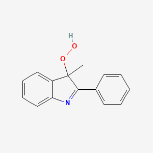 molecular formula C15H13NO2 B1212317 3-Hydroperoxy-3-methyl-2-phenyl-3H-indole CAS No. 39608-24-7