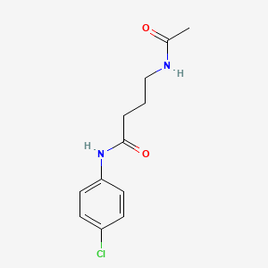 molecular formula C12H15ClN2O2 B1212318 4-(Acetylamino)-N-(4-chlorophenyl)butanamide CAS No. 50841-32-2