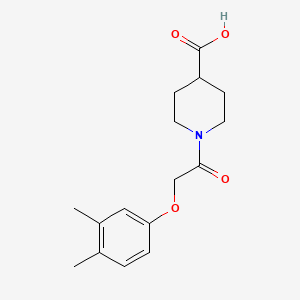 molecular formula C16H21NO4 B12123183 1-[2-(3,4-dimethylphenoxy)acetyl]piperidine-4-carboxylic Acid 