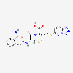 7-(o-Aminomethylphenylacetamido)-3-(tetrazolo(4,5-b)pyridazin-6-ylthiomethyl)-3-cephem-4-carboxylic acid