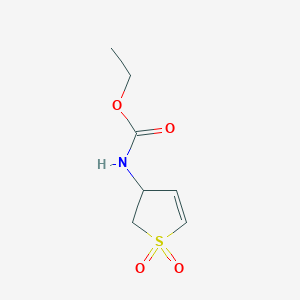 molecular formula C7H11NO4S B12123293 Ethyl (1,1-dioxido-2,3-dihydrothiophen-3-yl)carbamate 