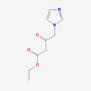 molecular formula C9H12N2O3 B12123340 ethyl 3-oxo-4-(1H-imidazol-1-yl)butanoate 