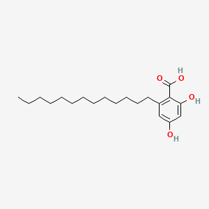 molecular formula C20H32O4 B1212338 2,4-dihydroxy-6-tridecylbenzoic acid CAS No. 62071-09-4