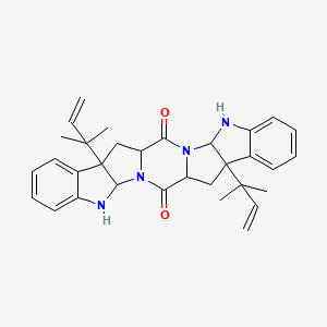 NCGC00381062-01_C32H36N4O2_8a,16a-Bis(2-methyl-3-buten-2-yl)-5a,8,8a,13,13a,15a,16,16a-octahydroindolo[3''',2''':4'',5'']pyrrolo[1'',2'':4',5']pyrazino[1',2':1,5]pyrrolo[2,3-b]indole-7,15(5H,7aH)-dione