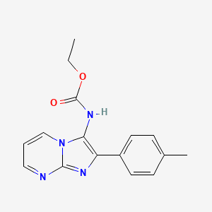 molecular formula C16H16N4O2 B12123446 Ethyl [2-(4-methylphenyl)imidazo[1,2-a]pyrimidin-3-yl]carbamate 