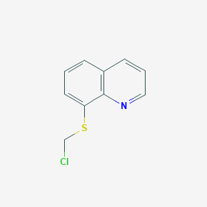 molecular formula C10H8ClNS B12123450 Quinoline, 8-[(chloromethyl)thio]- 