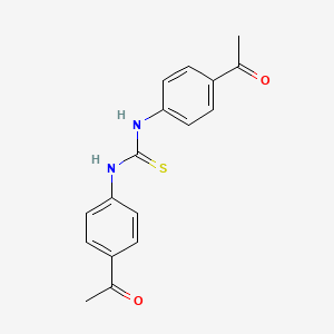 molecular formula C17H16N2O2S B12123547 1,3-Bis(4-acetylphenyl)thiourea CAS No. 42084-03-7