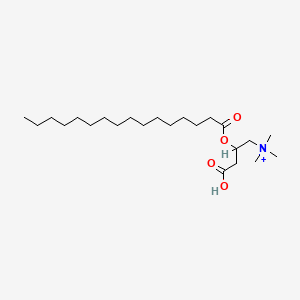 molecular formula C23H46NO4+ B1212358 palmitoyl carnitine CAS No. 7085-35-0