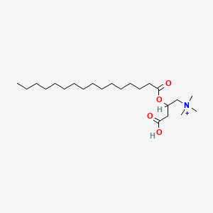 molecular formula C23H46NO4+ B1212358 [3-羧基-2-(1-氧代十六烷氧基)丙基]-三甲基铵 CAS No. 7085-35-0