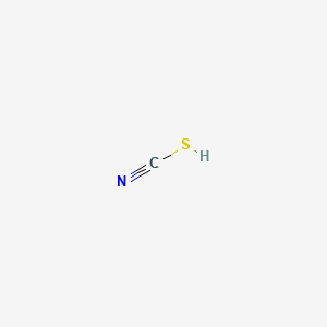 molecular formula HSCN<br>CHNS B1212359 Thiocyanic acid CAS No. 463-56-9
