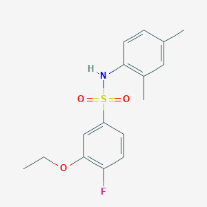 molecular formula C16H18FNO3S B12123604 N-(2,4-dimethylphenyl)-3-ethoxy-4-fluorobenzenesulfonamide 