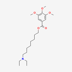 molecular formula C22H37NO5 B1212361 8-(二乙氨基)辛基3,4,5-三甲氧基苯甲酸酯 CAS No. 57818-92-5