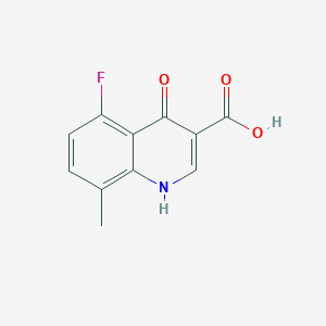 molecular formula C11H8FNO3 B12123617 5-Fluoro-4-hydroxy-8-methylquinoline-3-carboxylic acid 