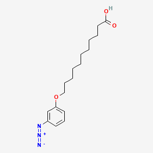 molecular formula C17H25N3O3 B1212366 11-(3-Azidophenoxy)undecanoic acid CAS No. 65114-63-8