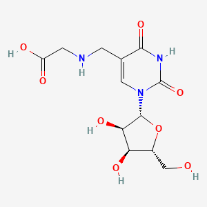 molecular formula C12H17N3O8 B1212367 5-Carboxymethylaminomethyluridine CAS No. 69181-26-6