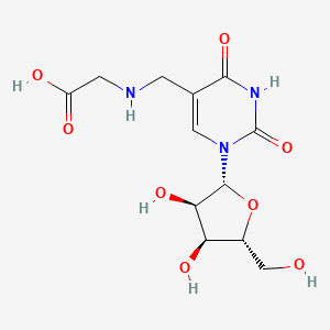 molecular formula C12H17N3O8 B1212367 5-(Carboxymethylaminomethyl)uridine CAS No. 69181-26-6