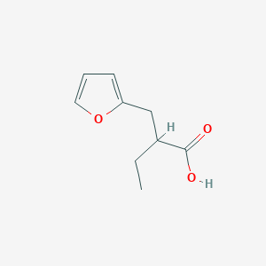 molecular formula C9H12O3 B12123744 2-(Furan-2-ylmethyl)butanoic acid 
